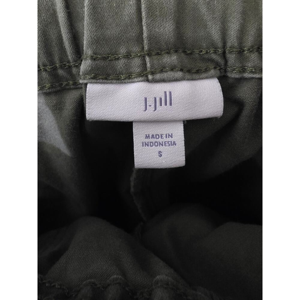 J.Jill Pull On Comfort Shorts S Womens Green Cotton‎ Blend Elastic Waist Pockets - Picture 4 of 5